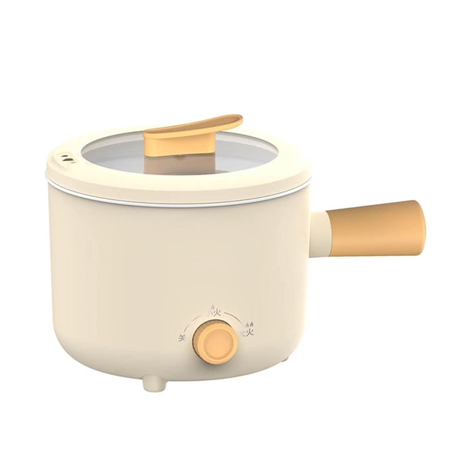 Ceramic Cooking Pot Hot Pot Electric Mini Ramen Cooker Noodles Cooker Multifunctional Electric Pot for Cooking Pasta Soup Portable Pot with Over Heating Mini Hot Pot