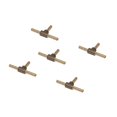 thumbnail image 2 of 5x Brass Barbed T Piece Silicone Fuel Hose Joint Adapter 4mm, 2 of 5