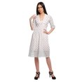 thumbnail image 3 of Moomaya Robe Imprimée Longueur Genou pour Femmes Grande Taille Vêtements Décontractés Tenue d'Été, 3 of 4