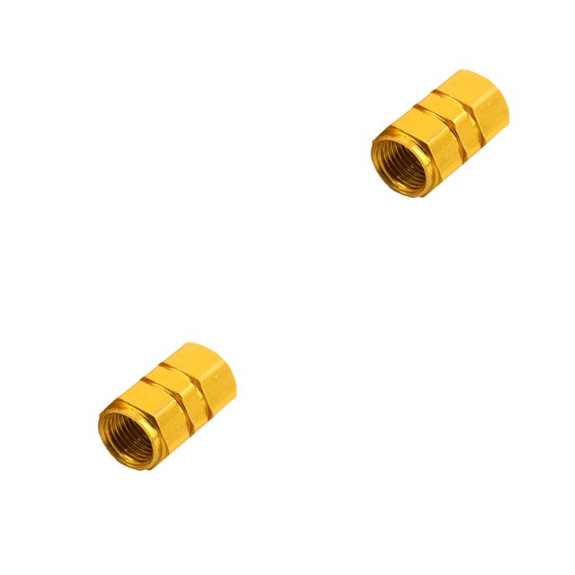 Youkk 4 Pcs Capuchons de Pneus Décoratifs Pièce de Pneu Exquise Accessoire de Modification Doré 2 Ensembles