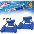 thumbnail image 1 of 2PCS Large Blue Swimming Pool Float Chair Portable Folding Swimming Ring Air Mattress Water Bed for Adults Children，Floating Chair Inflatable Rafts Lounger Bed for Adults and Kids, 1 of 8