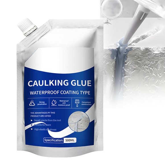 Concrete Crack Filler Repair for Outdoors in Squeeze Bag,High Elasticity Sealant for Driveway,Patio,Walls,Waterproof,Weather-Resistant,Cement Repair Caulk for Vertical & Horizontal Cracks(1PCS)