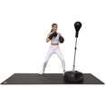 thumbnail image 2 of POGAMAT Premium Large Exercise Mat - 6 ft X 4 ft X 1/4"" Thick Durable Workout Mat For Home Gym Flooring - Works Great For All Cardio Yoga Mat Exercise Bike Mat - Use With Or Without Shoes, 2 of 5