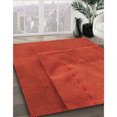 thumbnail image 3 of Ahgly Company Tapis d'Intérieur Lavable à la Machine, Carré, Transitionnel, Orange Rouge Orange, Tapis de Zone, 7 Pieds Carré, 3 of 7
