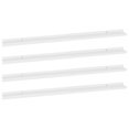thumbnail image 1 of vidaXL Étagères Murales 4 Pcs Blanc Haute Brillance 115x9x3 cm, 1 of 5