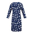 thumbnail image 4 of Babysbule Liquidation Robes d'Automne pour Femmes Mode Femmes Décontracté Élégant Col Rond Imprimé Été Manches Longues Poches Robe, 4 of 5