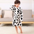 thumbnail image 3 of LSLJS Toddler Baby Boys Girls Cartoon Bathrobe Cape Beach Towel Hoodie Robe Night-Robe, Kids Robe( 5-6 Years, White ), 3 of 5