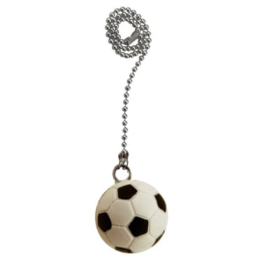 Atron Electro Industries Soccer Ball 12 Inch Chrome Fan Pull Chain