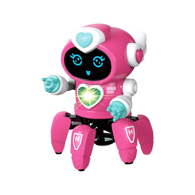 LSLJS Children's Electric Universal Robot Cool Music Mechanical Walking Robot Toy
