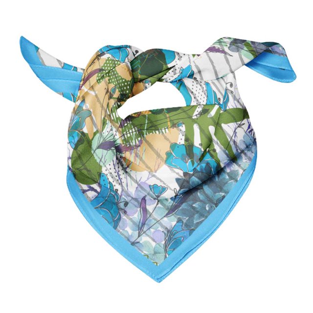 Bimba Womens Rectangular Printed Cotton Voile Scarf Neck Head Wrap-40 x 80 Inches