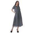 thumbnail image 2 of Moomaya Robes d'Été Imprimées pour Femmes à Manches Courtes en Coton Flex Robe de Soirée, 2 of 5