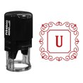 thumbnail image 1 of Printtoo R-40 U Alphabet Monogramme Initiale Carré Tourbillon Frontière Auto Encrage Tampon en Caoutchouc Bureau Stationnaire, 1 of 3