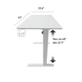 thumbnail image 3 of LJ 47” Electric Height Adjustable Sit-Stand Computer Desk - White, 3 of 5
