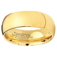thumbnail image 3 of Men's 7MM 18K Goldtone Plated Dome Tungsten Ring Wedding Band, 3 of 4
