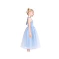 thumbnail image 2 of Robe Fille Bleue à Col Licou de Fête en Dentelle Tulle Élégante Sans Manches 8 Ans, 2 of 7