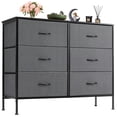 thumbnail image 1 of EDX Commode à 6 Tiroirs pour Chambre, Tour d'Organisation de Rangement en Tissu, Armoire, Gris, 1 of 7