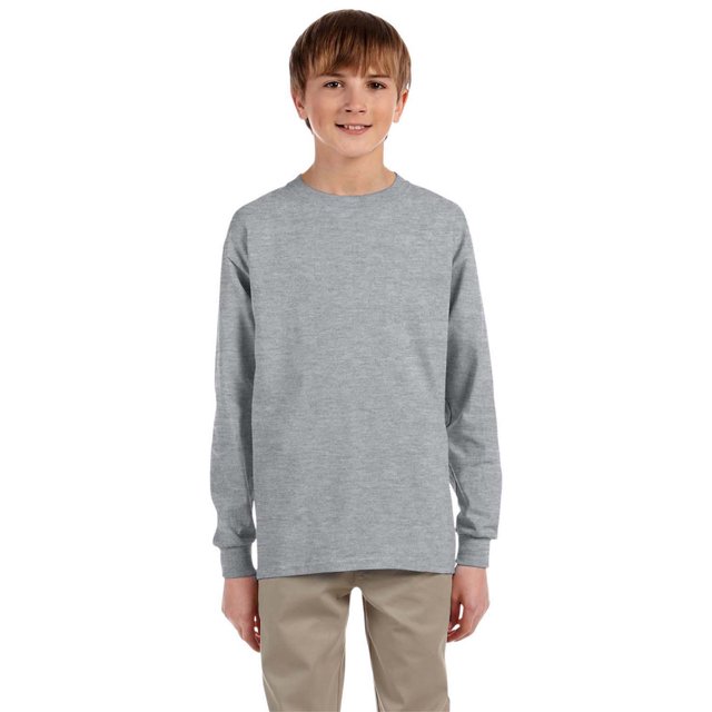 Jerzees Youth Long Sleeve T-Shirt - 29BL - Small - Athletic Heather