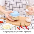 thumbnail image 3 of Coofit Manual Garlic Chopper Plastic Mini Vegetable Chopper Food Chopper for Home, 3 of 10