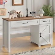 Conate Farmhouse 47" Executive Desk, Computer Desk with Drawers and Storage Cabinet, Workstation Computer Desk for Home Office and Study.