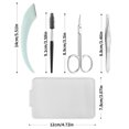 thumbnail image 2 of FSTDelivery Eyebrow Trimmers Kit 5-in-1 Set With Eyebrow Scissors Razors Tweezer Brush And Mirror For Women Includes Leather Carry-Around Bag, Christmas Birthday Gifts for Women, on Sale Clearance, 2 of 4