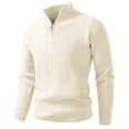 thumbnail image 1 of Yusimy Chandail en Tricot pour Homme Chandail Décontracté Chandail à Manches Longues Chandail Extensible Couleur Unie Col Ras du Cou Style Moderne, 1 of 2