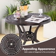 thumbnail image 4 of Gymax 31.5'' Cast Aluminum Table Round Dining Table w/ 2'' Umbrella Hole Patio, 4 of 10