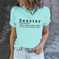 thumbnail image 1 of LSLJS Women's Funny Printed Pattern Casual Fashion Soild Color Short Sleeve Tops Blouse, 1 of 6