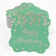 thumbnail image 2 of Inkdotpot Real Rose Gold Foil Happy Birthday Tags Favor Bracket Shape Hang Pack Of 50 Paper Tags, 2 of 6