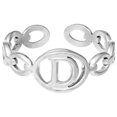 thumbnail image 1 of TIMIFIS Silver Rings Titanium Steel Plated 26 Letter English Opening Finger Hollow Valentine'S Day Gift, 1 of 1
