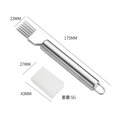 thumbnail image 3 of Oleegame 2PC Stainless Steel Scallion Cutter Kitchen Portable Scallion Scraping Scallion Cutting Scallion Planing Slice Cutting Ham Garlic Slice Tool, 3 of 6