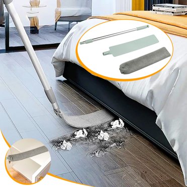 Bilqis Dust Brush Under Appliance Microfiber Duster with Extension Pole (40 to 55 inches) Bendable, Washable, Extendable Gap Dusters for Sofa Bed Furniture Bottom, Wet or Dry Gray