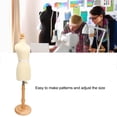 thumbnail image 4 of Mannequin pour Femme avec Support, Mannequin de Robe à Hauteur Réglable avec Base en Bois, Mannequin de Robe à Pince, Présentoir de Bijoux pour Couture et Couturières, 4 of 8