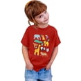 thumbnail image 3 of PMVFHDE T-Shirts Garçons Garçon et Fille Mode Décontractée Imprimé Col Rond Ample Manches Courtes T-Shirt Haut Rouge, 4-5 Ans, 3 of 3