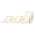 thumbnail image 1 of Unique Bargains 1 1/2 Inch 25 Yard Wide Satin Ribbon with Gold Edges Grosgrain Fabric Ribbon for Gift Wrapping, Cream White, 1 of 7