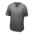 thumbnail image 4 of Plebaso T-Shirts pour Hommes en Coton et Lin à Col Rond, à Boutons, T-Shirts Décontractés, Unis, à Manches Courtes, Légers, Hauts de Plage, 4 of 7