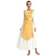 thumbnail image 1 of Nyeemya Robe de Danse Sans Manches Métallique Ourlet Irrégulier Jaune L/TG, 1 of 7