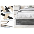 thumbnail image 3 of Modern Floor-Standing Platform Bed Frame, Wooden Bed Frame Without Headboard, Solid Wood Slat Foundation, No Box Spring Needed, Easy Assembly, for Bedroom, Dorm, Small Spaces, 3 of 5