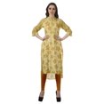 thumbnail image 2 of Moomaya Kurta d'Été en Coton Longueur Genou Imprimé Manches Retroussables Kurtis pour Femmes, 2 of 6