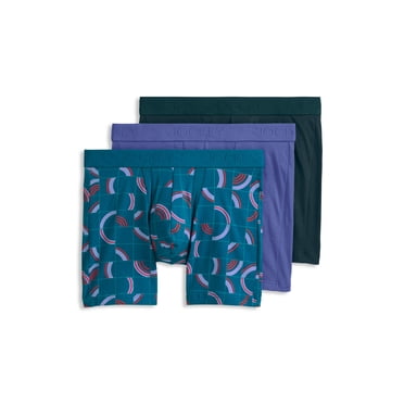 Jockey Boxeur-Brief Extensible en Coton pour Hommes avec Pochette Anti-Frottement de 6 Po - Lot de 3