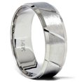 thumbnail image 1 of Alliance de Mariage Brossée en Or Blanc 14 K, 1 of 1