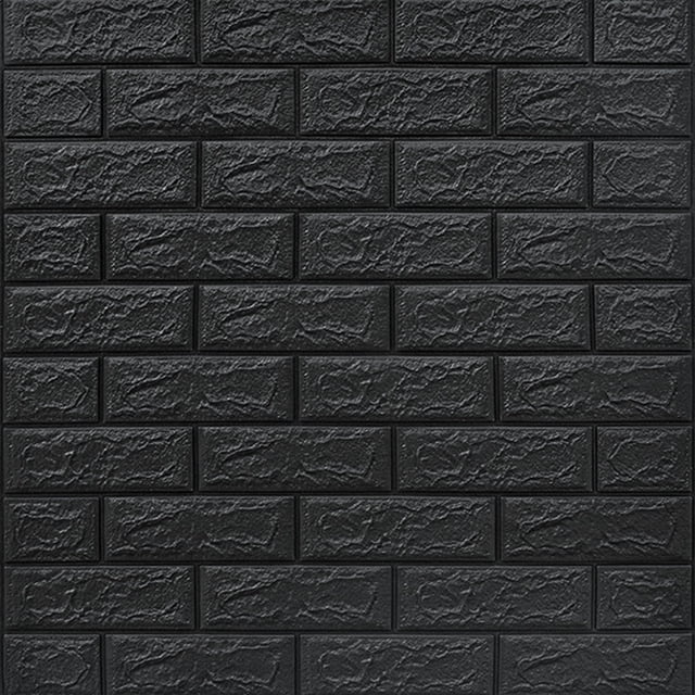Gray 70x77cm PE Foam Self Adhesive 3D Wall Stickers Wallpaper