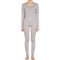 thumbnail image 1 of LAVRA Womens Microfiber Long Johns Thermal Underwear Two Piece Set -Large-Silver, 1 of 2