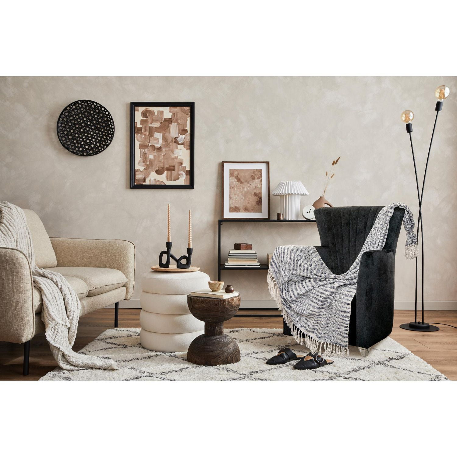 Coton Slub Tie Dye Jet 50 X 60