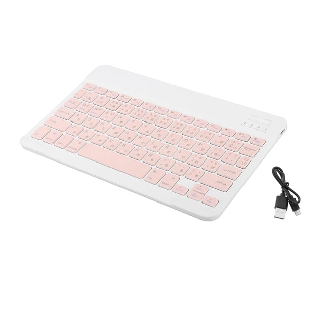 lionlar Universal Wireless Multi-Device Bluetooth 5.1 Portable Keyboard Japanese Keycaps pink