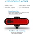 thumbnail image 3 of Rear Bike Tail Light 2 Pack, Ultra Bright USB Rechargeable Bicycle Taillights, Red High Intensity Led Accessories Fits On Any Bike or Helmet. Easy to Install for Cycling Safety Flashlight, 3 of 8