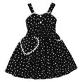 thumbnail image 1 of Kcodviy Robe pour Tout-Petites Filles Sans Manches Amour Robe pour Filles Princesse Imprimés Robe avec Robes pour Filles Longue Sac Ensemble 2 Pcs pour Filles Robe Dos Vêtements pour Enfants, 1 of 5