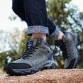 thumbnail image 2 of Dakaela Mens Womens Winter Hiking Boots Waterproof Warm Snow Booties Non Slip Motorcycle Combat Boot, 2 of 8