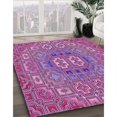 thumbnail image 3 of Ahgly Company Tapis d'Intérieur Lavable en Machine Carré Transitionnel Orchidée Violet, 7 Pieds Carré, 3 of 7