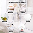 thumbnail image 4 of ORUYROP Upgraded Version Frosted Round Table Cover 60'' x 60'' Waterproof Plastic Table Protector for Dining Room, 4 of 7