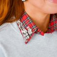 thumbnail image 4 of REZUOFI 2 Pcs Col Détachable à Carreaux Rouges en Strass - Faux Col de Chemise Scintillant de Noël pour Femmes, Accessoire de Blouse à Faux Col Ajustable pour Fêtes des Fêtes et Événements au Bureau, 4 of 9